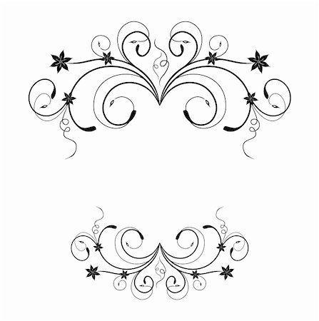 Illustration the floral frame for design card or invitation - vector Stock Photo - Budget Royalty-Free & Subscription, Code: 400-05302047