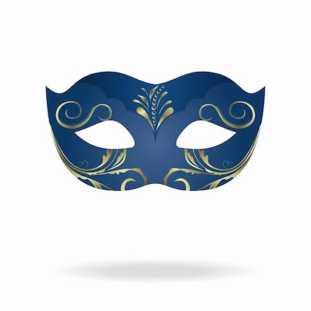 rio carnival - Illustration of realistic carnival or theater mask isolated on white background - vector Stock Photo - Budget Royalty-Free & Subscription, Code: 400-05302055