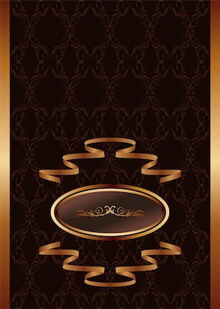 royal banner - Illustration royal background with golden frame and ribbon - vector Stock Photo - Budget Royalty-Free & Subscription, Code: 400-05302051