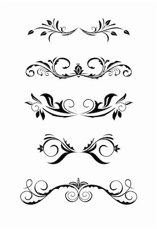 elegant emblems - Illustration vintage borders, design elements - vector Stock Photo - Budget Royalty-Free & Subscription, Code: 400-05302072