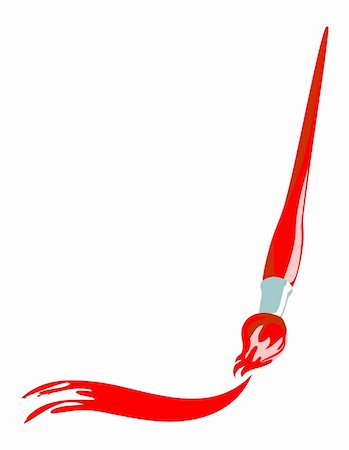 paint brush stroke vector - Vector illustration of paintbrush with artistic stroke. Stock Photo - Budget Royalty-Free & Subscription, Code: 400-05302854