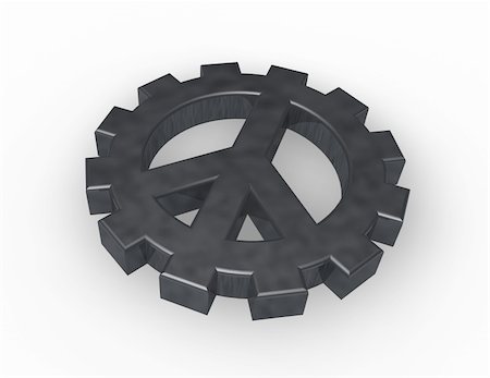 simsearch:400-06419591,k - pacific symbol in gear wheel - 3dillustration Photographie de stock - Aubaine LD & Abonnement, Code: 400-05302931