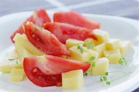 simsearch:400-04376706,k - salad from the cheese and the tomatoes Stock Photo - Budget Royalty-Free & Subscription, Code: 400-05303024