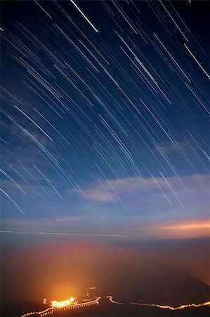 star trails in the sky Stock Photo - Budget Royalty-Free & Subscription, Code: 400-05303067
