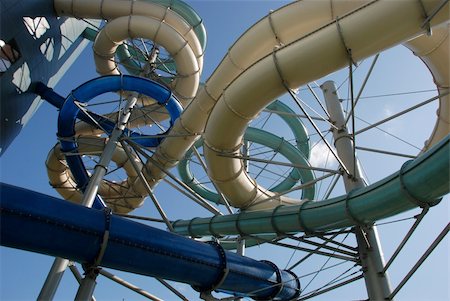 spiral-shaped architecture captures the eye, not only through the water amusement parks, but also aesthetically Stock Photo - Budget Royalty-Free & Subscription, Code: 400-05303556