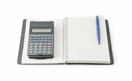 simsearch:614-01869618,k - A black diary with calculator and one pen Photographie de stock - Aubaine LD & Abonnement, Code: 400-05303732