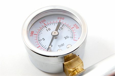 high pressure barometer of a pump on white background Stock Photo - Budget Royalty-Free & Subscription, Code: 400-05303919