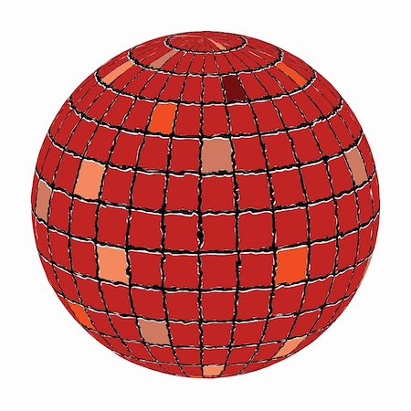 simsearch:400-05327266,k - ceramic tiles sphere against white background, abstract vector art illustration Stock Photo - Budget Royalty-Free & Subscription, Code: 400-05314038