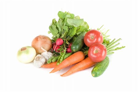 simsearch:400-04393618,k - heap of vegetables isolated on white background Foto de stock - Royalty-Free Super Valor e Assinatura, Número: 400-05314076