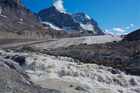 simsearch:400-08250691,k - Athabasca glacier with melt water in Jasper National Park Foto de stock - Super Valor sin royalties y Suscripción, Código: 400-05314593