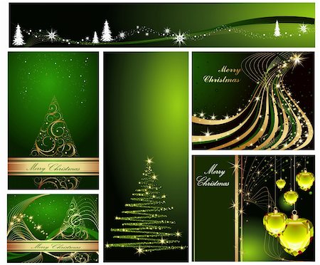 Merry Christmas and Happy New Year collection Stock Photo - Budget Royalty-Free & Subscription, Code: 400-05314630