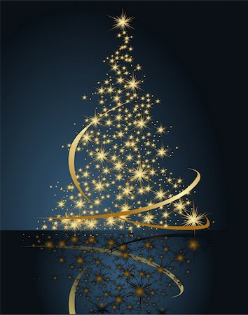 Merry Christmas background gold and blue Stockbilder - Microstock & Abonnement, Bildnummer: 400-05314633