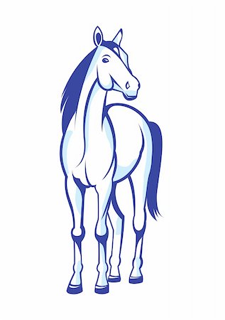 simsearch:400-04355915,k - Illustration nice horse insulated on white background Fotografie stock - Microstock e Abbonamento, Codice: 400-05314703