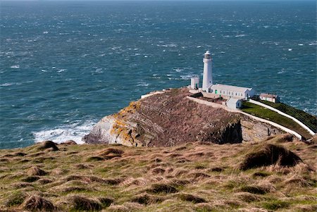 simsearch:400-04485833,k - South Stack Lighthouse in Anglesey, Wales Foto de stock - Super Valor sin royalties y Suscripción, Código: 400-05315000