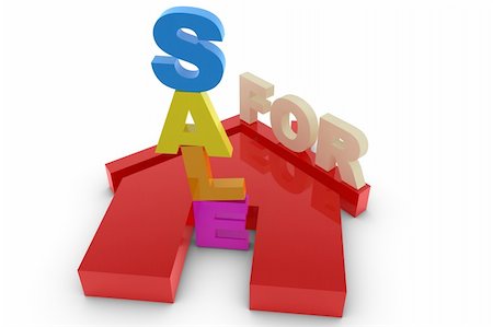 simsearch:400-05692102,k - For Sale letter with house symbol Photographie de stock - Aubaine LD & Abonnement, Code: 400-05315278