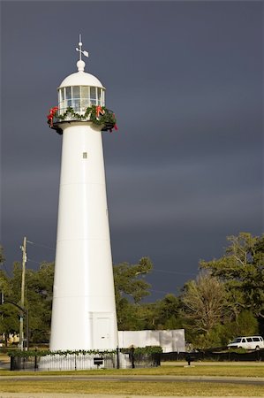Biloxi Lighthouse in Mississippi, USA. Photographie de stock - Aubaine LD & Abonnement, Code: 400-05315541