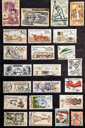 philately - Used stamps from Czechoslovakia in the album Stock Photo - Budget Royalty-Free & Subscription, Code: 400-05315694