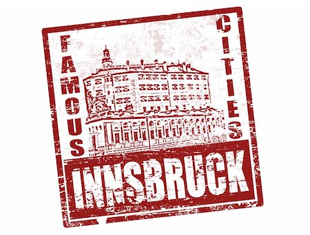 Grunge rubber stamp with the Ambras Castle and the word Innsbruck written inside Stock Photo - Budget Royalty-Free & Subscription, Code: 400-05315856