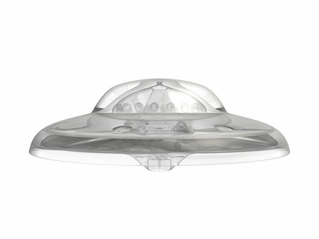 simsearch:400-07817846,k - An isolated translucent ufo hovering on white background Photographie de stock - Aubaine LD & Abonnement, Code: 400-05316050
