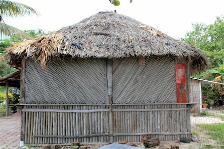 cabin palapa hut wooden traditional Mexico palafito house Stock Photo - Budget Royalty-Free & Subscription, Code: 400-05316096