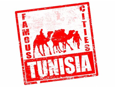 Grunge rubber stamp with camels  shape and the word Tunisia written inside Stock Photo - Budget Royalty-Free & Subscription, Code: 400-05316407