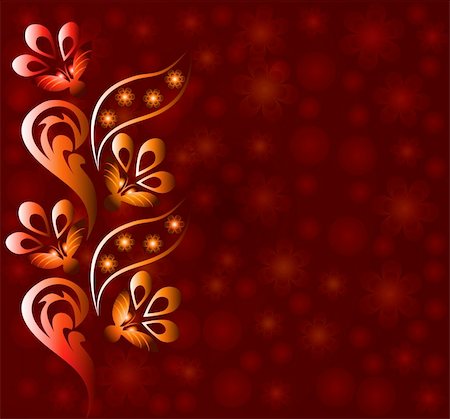 background with decorative flowers for design Foto de stock - Royalty-Free Super Valor e Assinatura, Número: 400-05316711