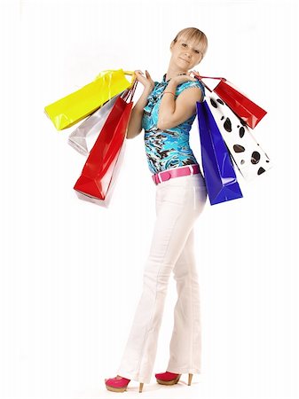 simsearch:400-04432976,k - beautiful girl smiling with shopping bags in a mall Stockbilder - Microstock & Abonnement, Bildnummer: 400-05316748