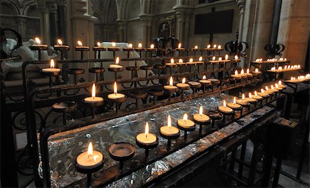 Prayer candles inside York Minster in York, England. Stock Photo - Budget Royalty-Free & Subscription, Code: 400-05316939