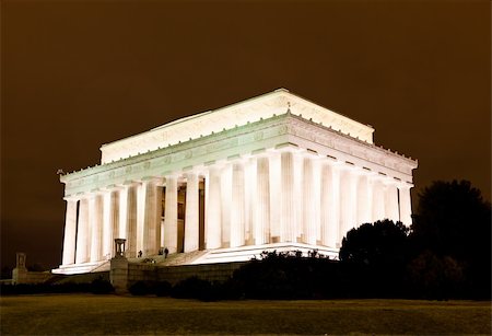 simsearch:400-04460703,k - The Lincoln memorial in Washington DC USA at night Stock Photo - Budget Royalty-Free & Subscription, Code: 400-05316964