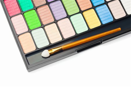 simsearch:400-05273248,k - Colorful palette for makeup on white background Stock Photo - Budget Royalty-Free & Subscription, Code: 400-05317090