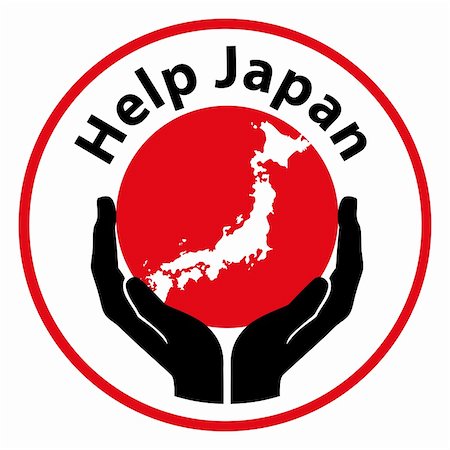 Icon symbol for help the japan emergency Stock Photo - Budget Royalty-Free & Subscription, Code: 400-05317240