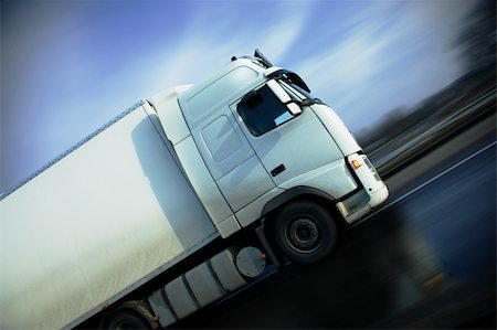 blank truck in motion blur Stock Photo - Budget Royalty-Free & Subscription, Code: 400-05317317