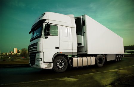 white truck Stock Photo - Budget Royalty-Free & Subscription, Code: 400-05317318