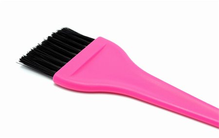 simsearch:614-01170977,k - Brush for painting hair on a white background Fotografie stock - Microstock e Abbonamento, Codice: 400-05317791