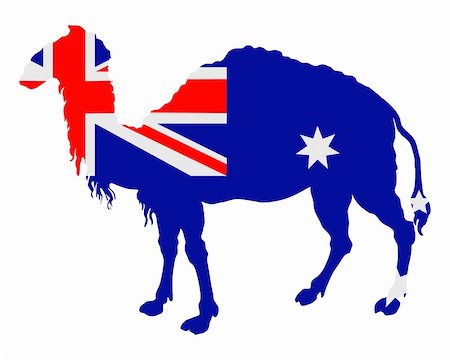 simsearch:400-05321950,k - Flag of Australia with camel Photographie de stock - Aubaine LD & Abonnement, Code: 400-05317997