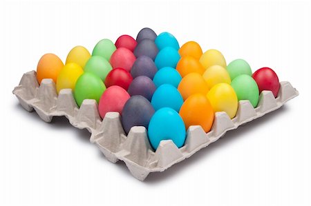 simsearch:400-04313927,k - multi color eggs in box Photographie de stock - Aubaine LD & Abonnement, Code: 400-05318100