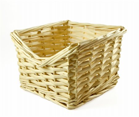 Wattled basket isolated on a white background Fotografie stock - Microstock e Abbonamento, Codice: 400-05318915