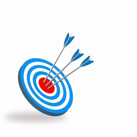 stocker (artist) - Arrow in the red centre of a sports target Fotografie stock - Microstock e Abbonamento, Codice: 400-05318944