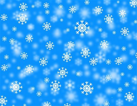 stocker (artist) - Beautiful Christmas snowflakes falling from the blue sky Fotografie stock - Microstock e Abbonamento, Codice: 400-05318943