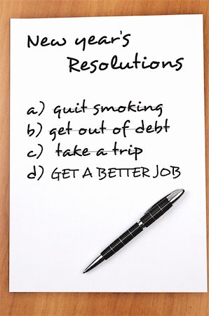 New year resolution with Get better job not completed Stock Photo - Budget Royalty-Free & Subscription, Code: 400-05319091
