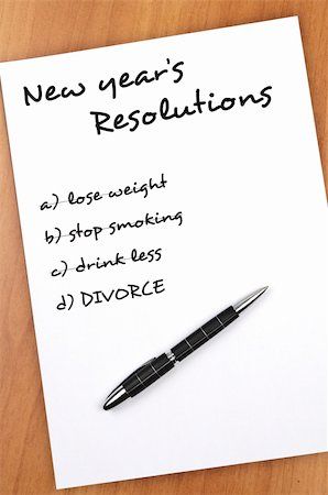 divorced family - New year resolution with Divorce not completed Stock Photo - Budget Royalty-Free & Subscription, Code: 400-05319118