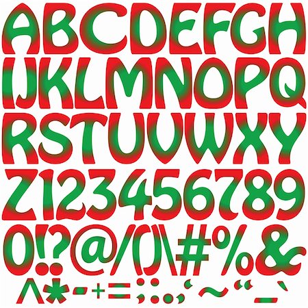 simsearch:400-04920312,k - green and red alphabet, vector art illustration; more alphabet letters in my gallery Photographie de stock - Aubaine LD & Abonnement, Code: 400-05319157