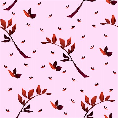 simsearch:400-04350601,k - Seamless wallpaper  a seam with flower and leaves Stock Photo - Budget Royalty-Free & Subscription, Code: 400-05319567