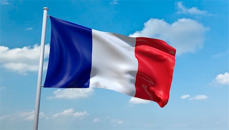 An image of the France flag in the blue sky Stock Photo - Budget Royalty-Free & Subscription, Code: 400-05319943