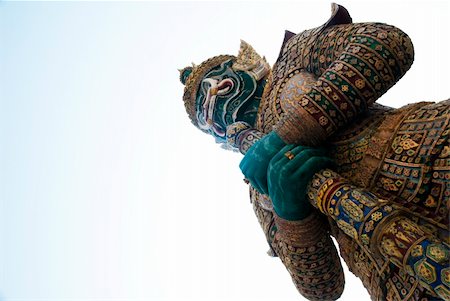 Dhosa Kiridhorn, half elephant half demon (Yaksha), giant guarding an exit to Grand Palace in Thailand Stock Photo - Budget Royalty-Free & Subscription, Code: 400-05310008