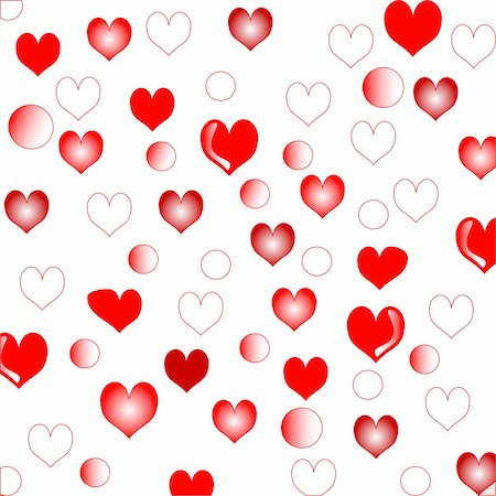 red love hearts for wedding card background Stock Photo - Budget Royalty-Free & Subscription, Code: 400-05310138