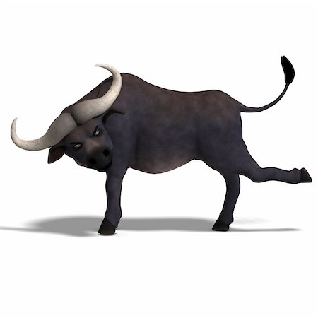 simsearch:400-04052731,k - very cute and funny cartoon buffalo. 3D rendering with clipping path and shadow over white Fotografie stock - Microstock e Abbonamento, Codice: 400-05310264