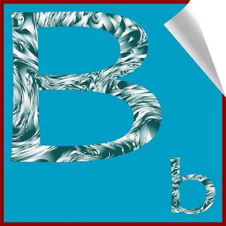 alphabet letter B, vector art illustration; more alphabet stickers in my gallery Stock Photo - Budget Royalty-Free & Subscription, Code: 400-05310301