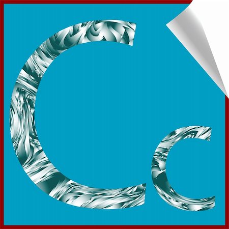 alphabet letter C, vector art illustration; more alphabet stickers in my gallery Stock Photo - Budget Royalty-Free & Subscription, Code: 400-05310302