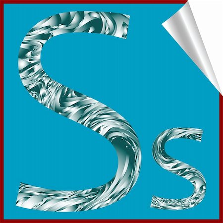 alphabet letter S, vector art illustration; more alphabet stickers in my gallery Stock Photo - Budget Royalty-Free & Subscription, Code: 400-05310318